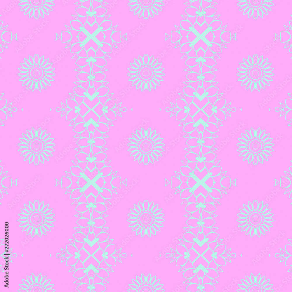 Pink and blue pattern with beautiful form