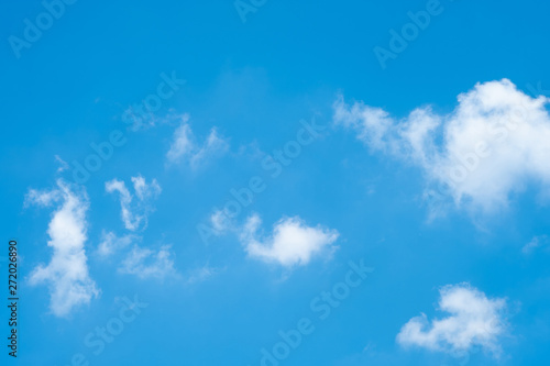 Beautiful blue sky clouds for background. sky in summer.