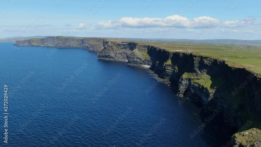 Aerial view over the famous Cliffs of Moher in Ireland - travel photography Aerial view over the famous Cliffs of Moher in Ireland - travel photography