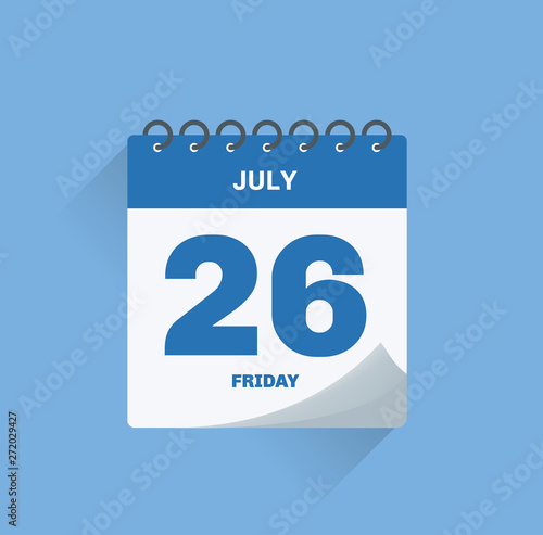 Day calendar with date July 26.