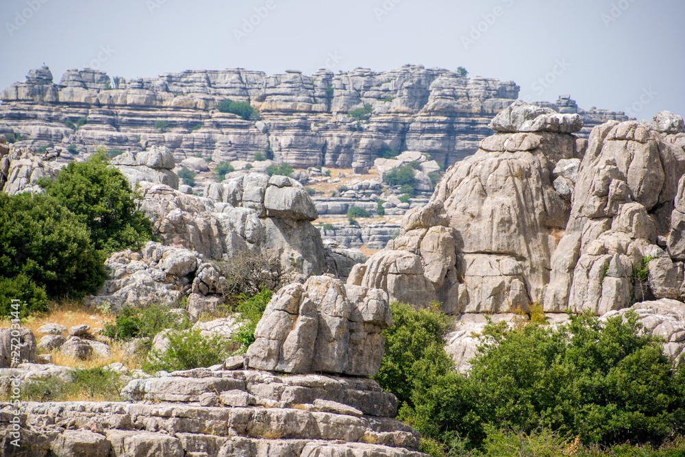 El Torcal de Antequera Natural Area located in the Malaga province of Spain.