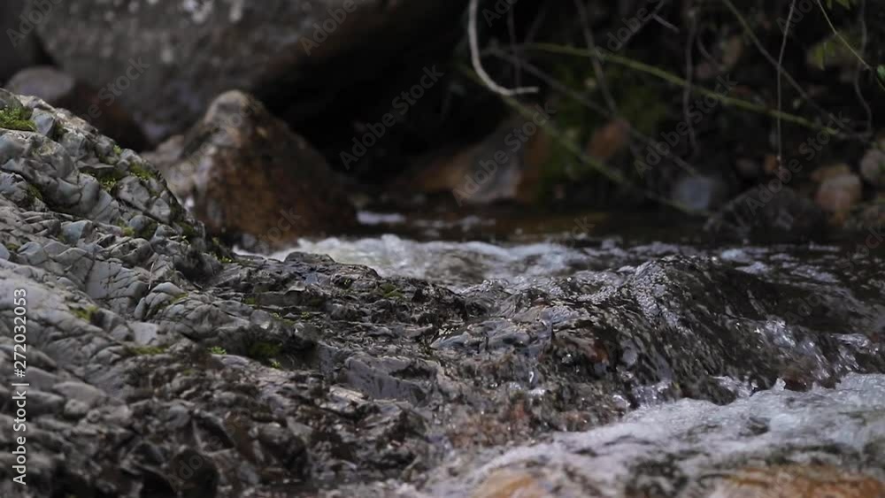 Tilt close shoot of beautiful waterfall of a river inside the seven brothers forest. Sette fratelli. Cagliari, Sardina, Italy Tilt close shoot of beautiful waterfall of a river inside the seven brothers forest. Sette fratelli. Cagliari, Sardina, Italy