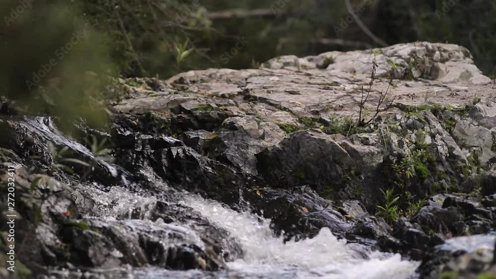 Tilt shoot of beautiful waterfall of a river inside the seven brothers forest. Sette fratelli. Cagliari, Sardina, Italy Tilt shoot of beautiful waterfall of a river inside the seven brothers forest. Sette fratelli. Cagliari, Sardina, Italy