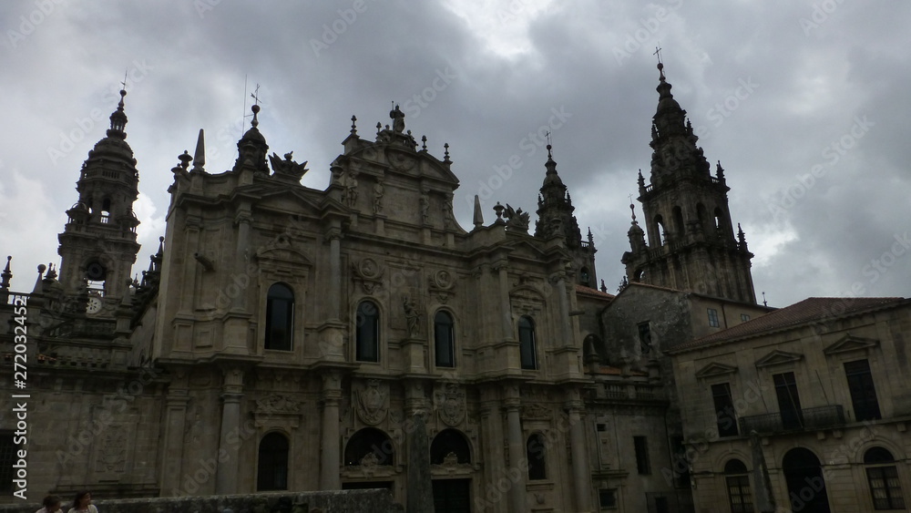 Santiago de Compostela. Sacred city in Galicia . Camino de Santiago.Spain