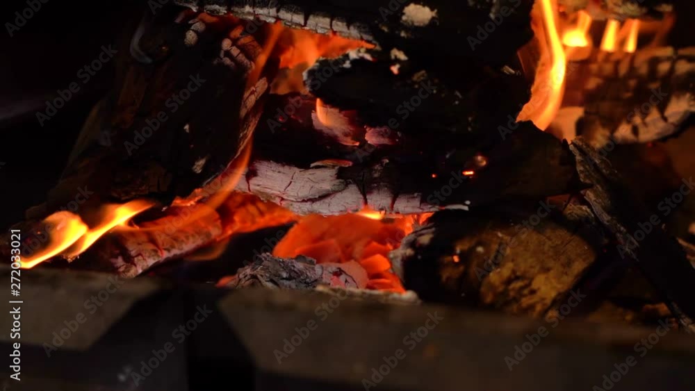 Wood burning for a South African braai.
