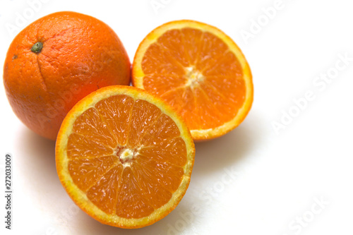 Oranges on a white table