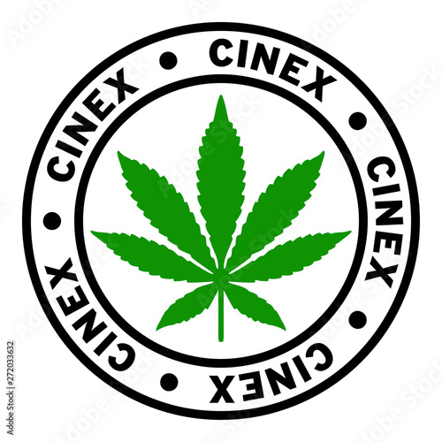 Round Cinex Marijuana Strain Clipart