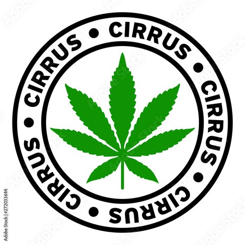 Round Cirrus Marijuana Strain Clipart