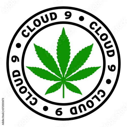 Round Cloud 9 Marijuana Strain Clipart