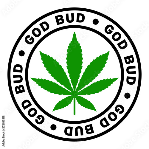 Round God Bud Marijuana Strain Clipart