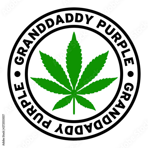 Round Granddaddy Purple Marijuana Strain Clipart