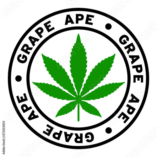 Round Grape Ape Marijuana Strain Clipart