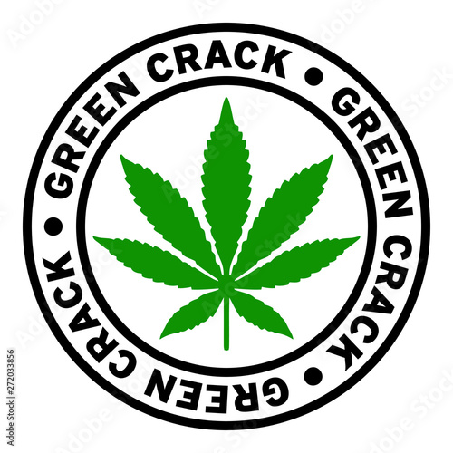 Round Green Crack Marijuana Strain Clipart