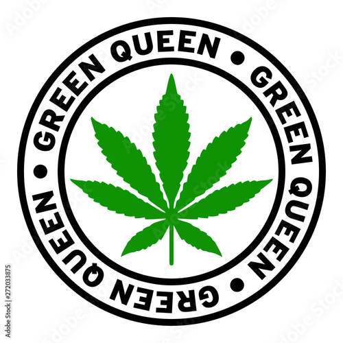 Round Green Queen Marijuana Strain Clipart