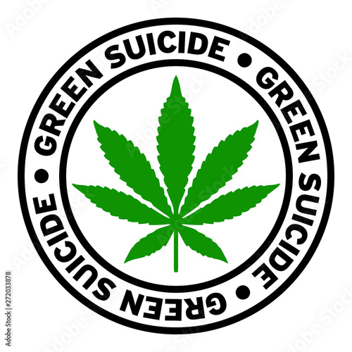 Round Green Suicide Marijuana Strain Clipart
