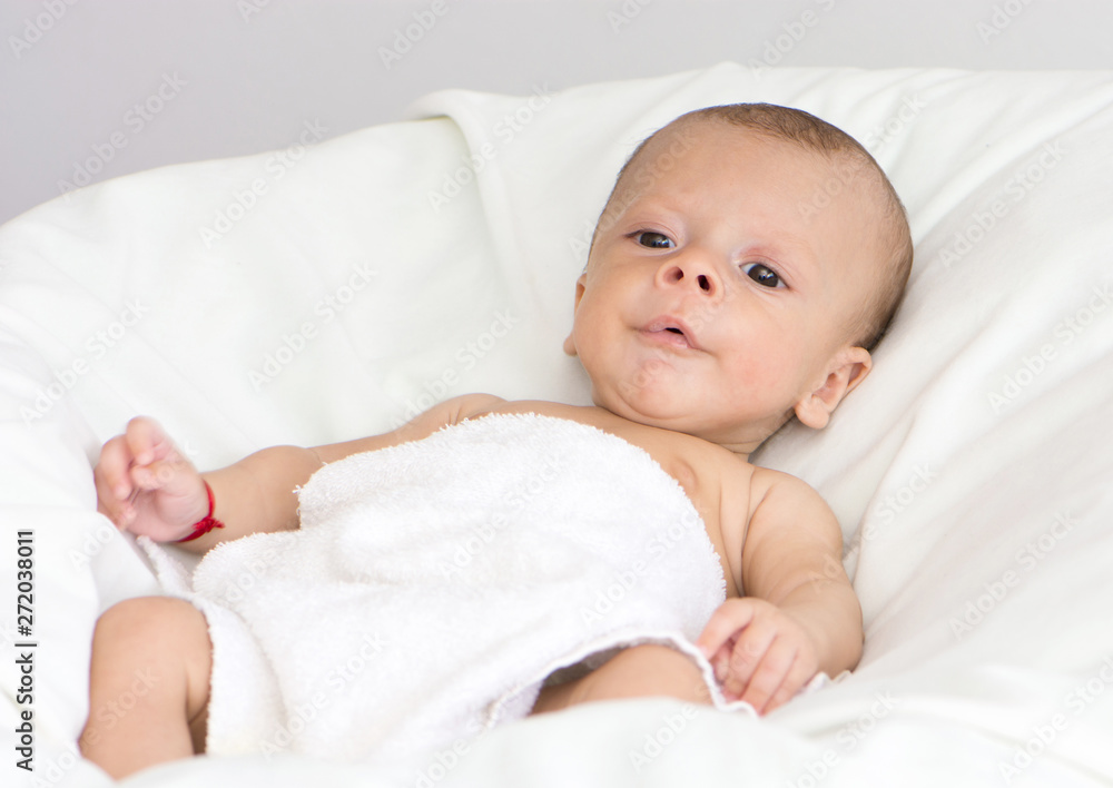Portrait of a beautiful baby on white Portrait of a beautiful baby on white