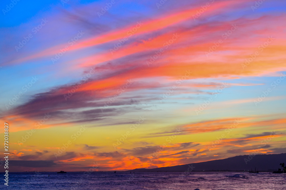 Honolulu, Oahu, Hawaii Spectacular Sunset Sunrise