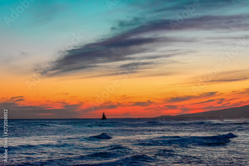 Honolulu, Oahu, Hawaii Spectacular Sunset Sunrise
