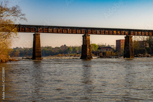 Railroad Bridge over the Chattahoochee River in Phenix City Alabama