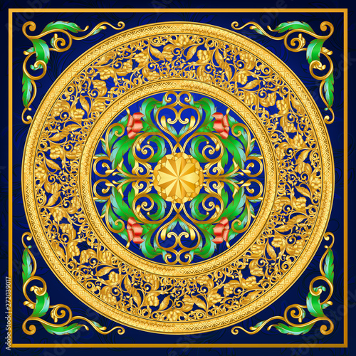 gold baroque  pattern design 