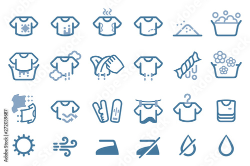 traditional washing t-shirt by hand. Basic Laundry.