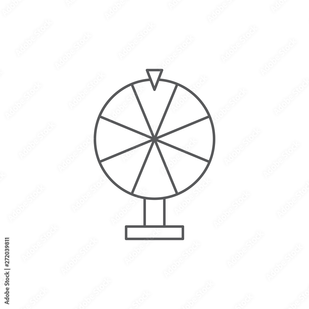 wheel of fortune vector icon, isolated on white background wheel of fortune vector icon, isolated on white background