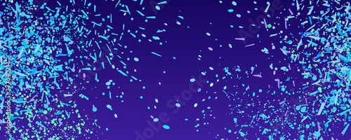 Confetti on isolated dark background. Luxury texture. Festive backdrop with glitters. Pattern for work. Print for polygraphy, posters, banners and textiles. Doodle for your design