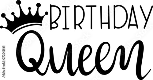 Birthday queen decoration for T-shirt photo