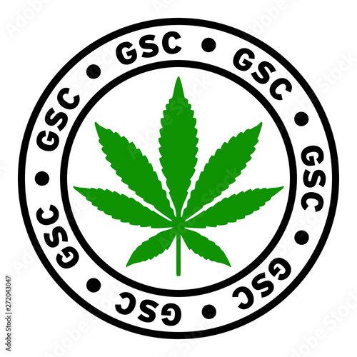 Round GSC Marijuana Strain Clipart
