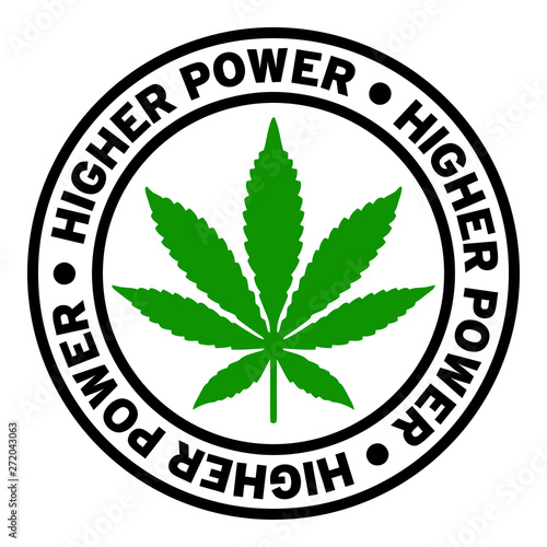 Round Higher Power Marijuana Strain Clipart