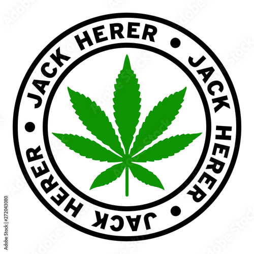 Round Jack Herer Marijuana Strain Clipart