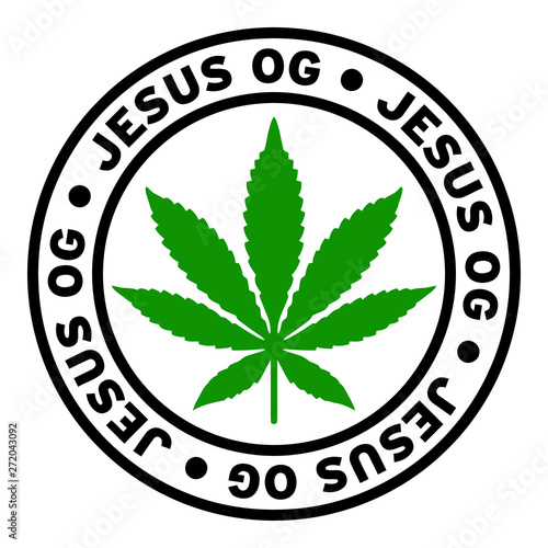 Round Jesus OG Marijuana Strain Clipart
