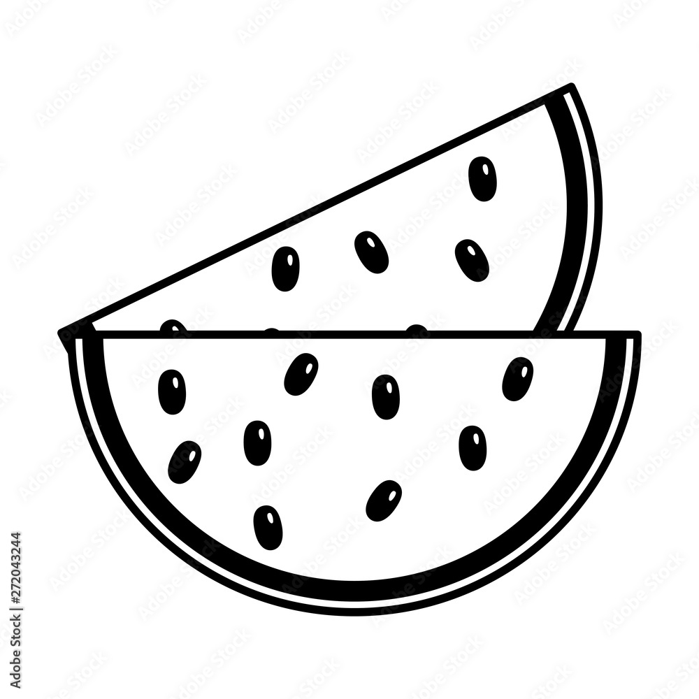 slice watermelon fruit on white background slice watermelon fruit on white background