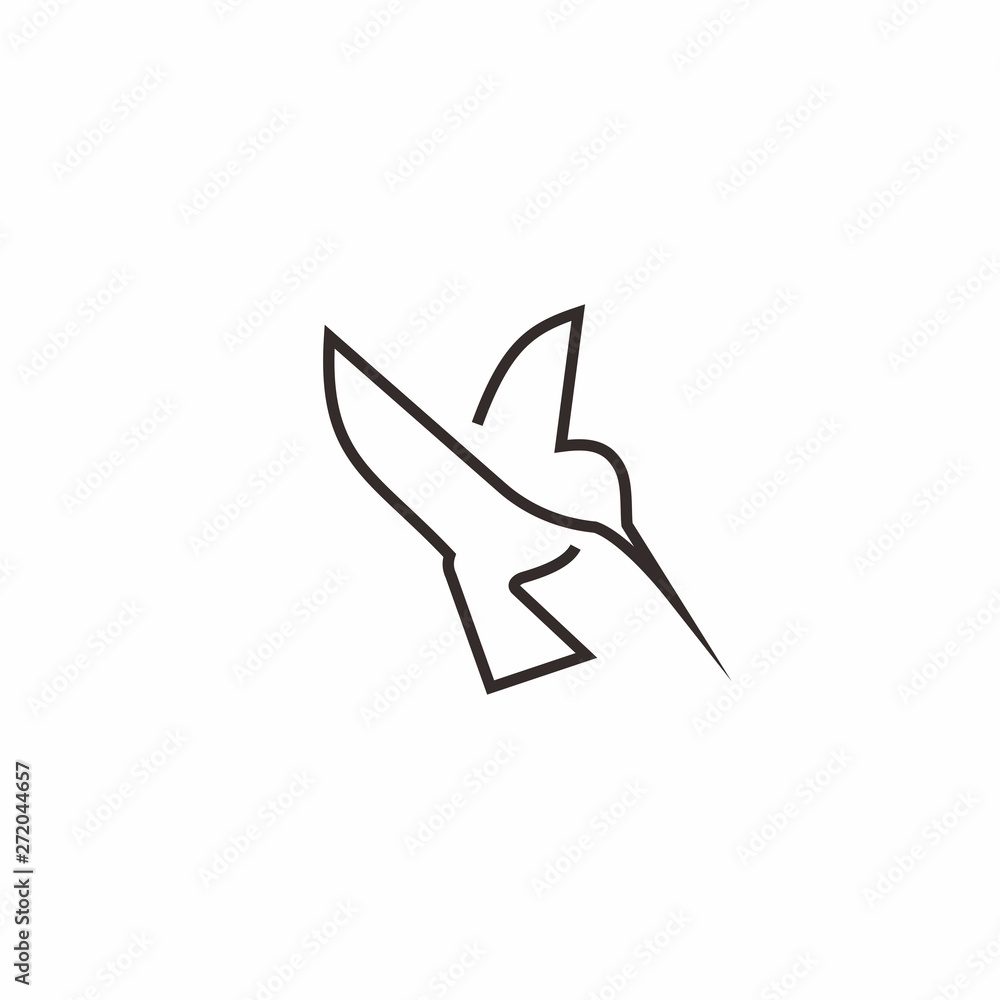 Hummingbird Line Art Hummingbird Line Art