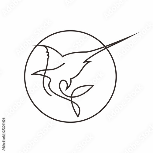 Swordfish Line Art