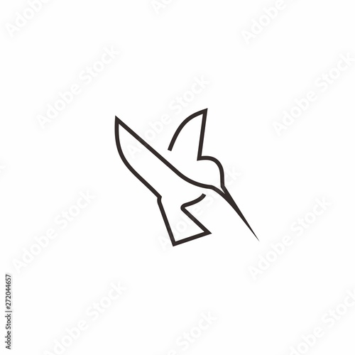 Hummingbird Line Art