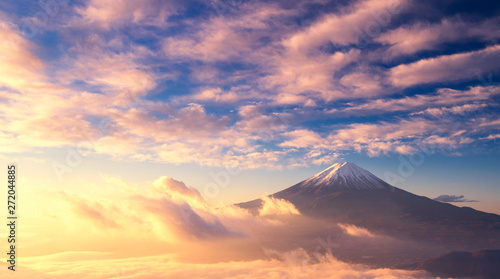 Sunset in the mountains of Fuji san