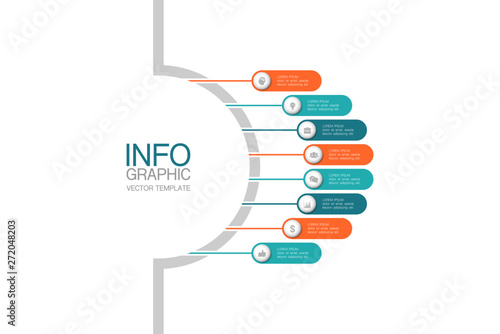 Vector iInfographic template for business, presentations, web design.