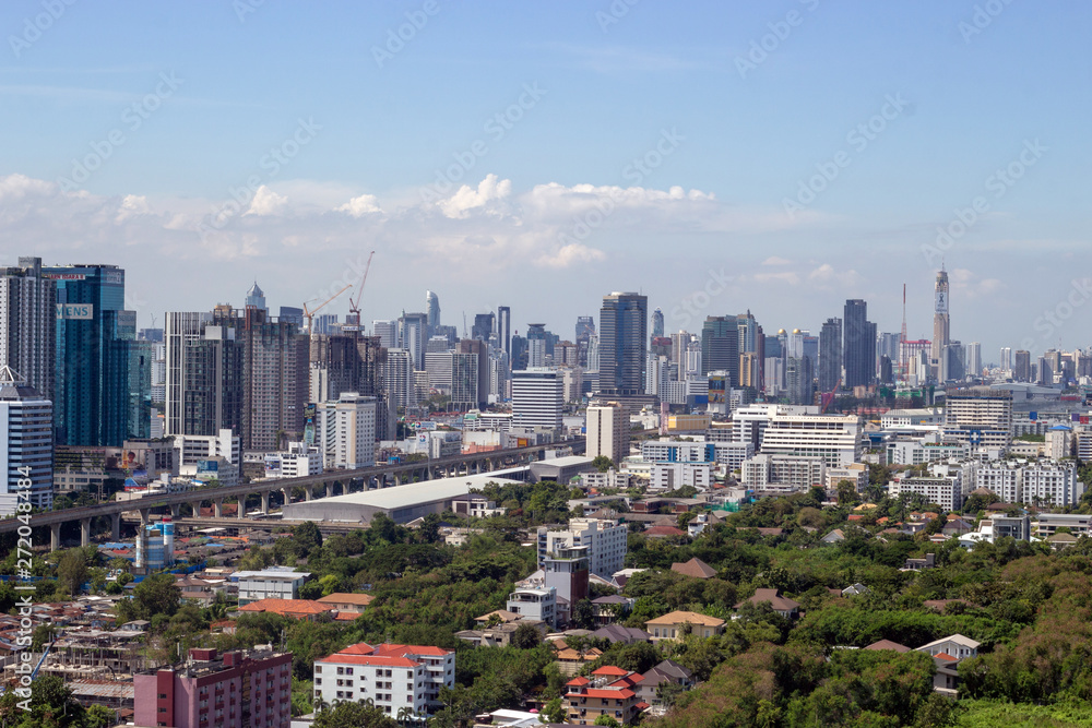 Fototapeta premium panorama view Bangkok city landscape
