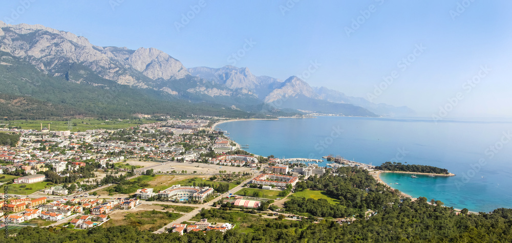 Turkey, Mediterranean Sea. View from the mountain on the city of Kemer