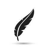 Feather icon isolated on white background