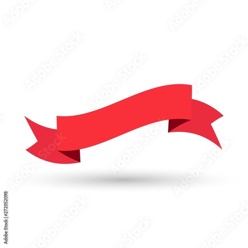 Wallpaper Mural red ribbons isolated on white background Torontodigital.ca