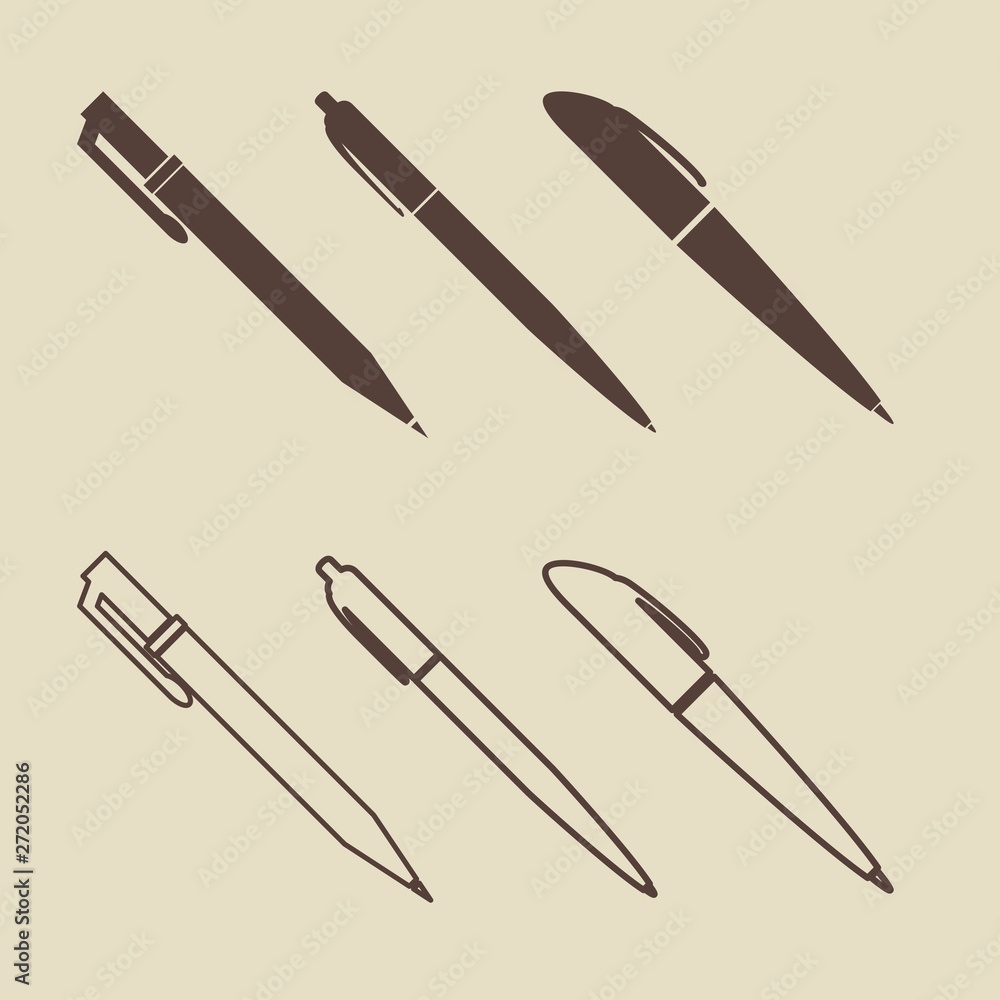 Set of black paint icons, illustration Set of black paint icons, illustration