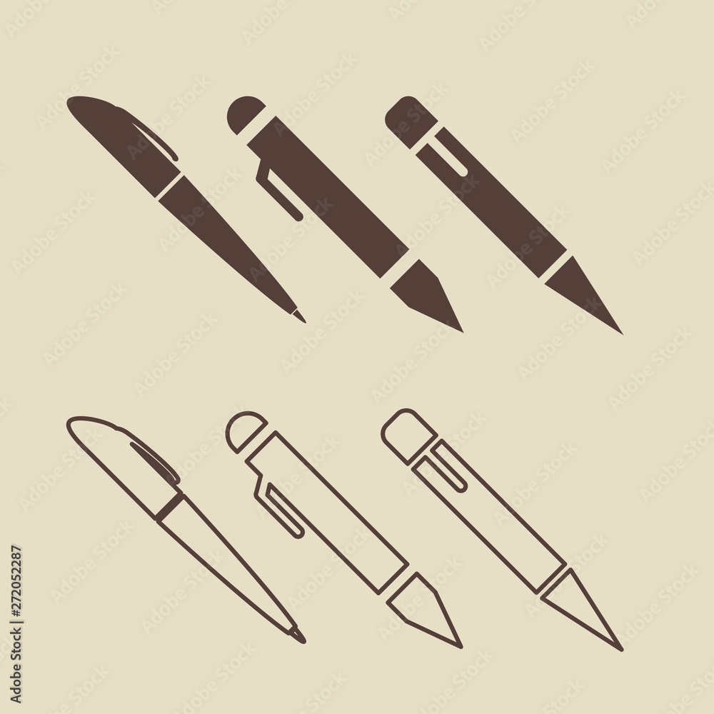Set of black paint icons, illustration Set of black paint icons, illustration