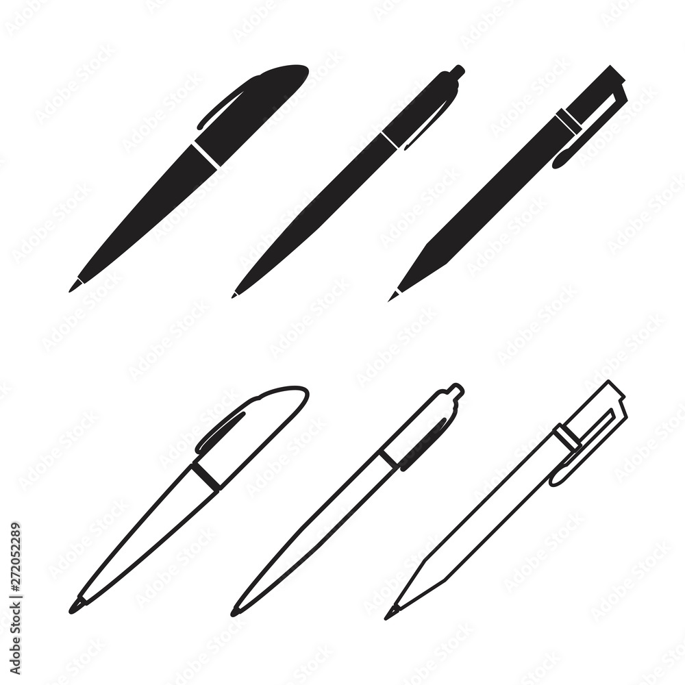 Set of black paint icons, illustration Set of black paint icons, illustration