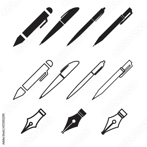 Set of black paint icons, illustration