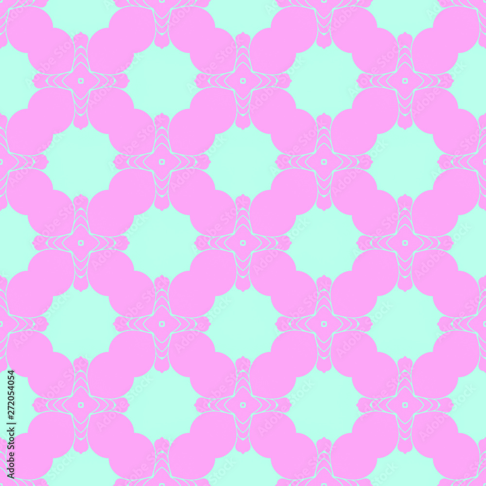 Pink and blue beauty flat pattern Pink and blue beauty flat pattern