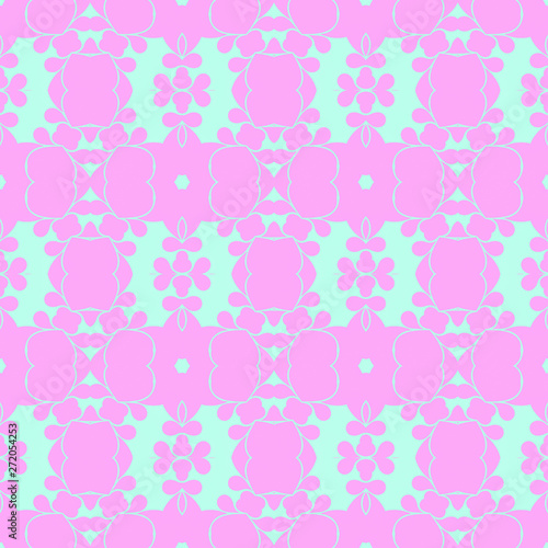 Pink and blue beauty flat pattern