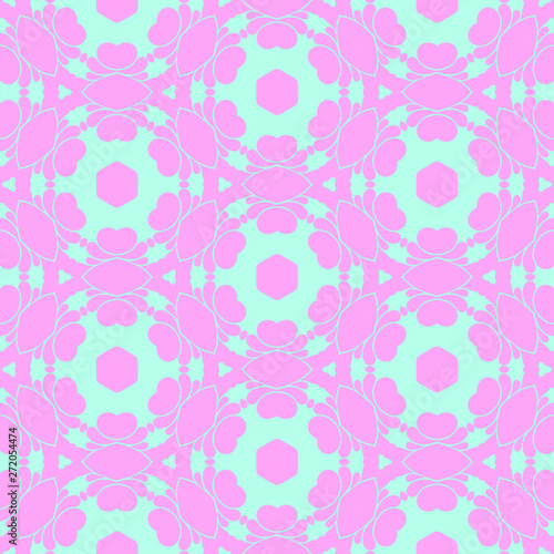 Pastel beauty pattern with floral elements