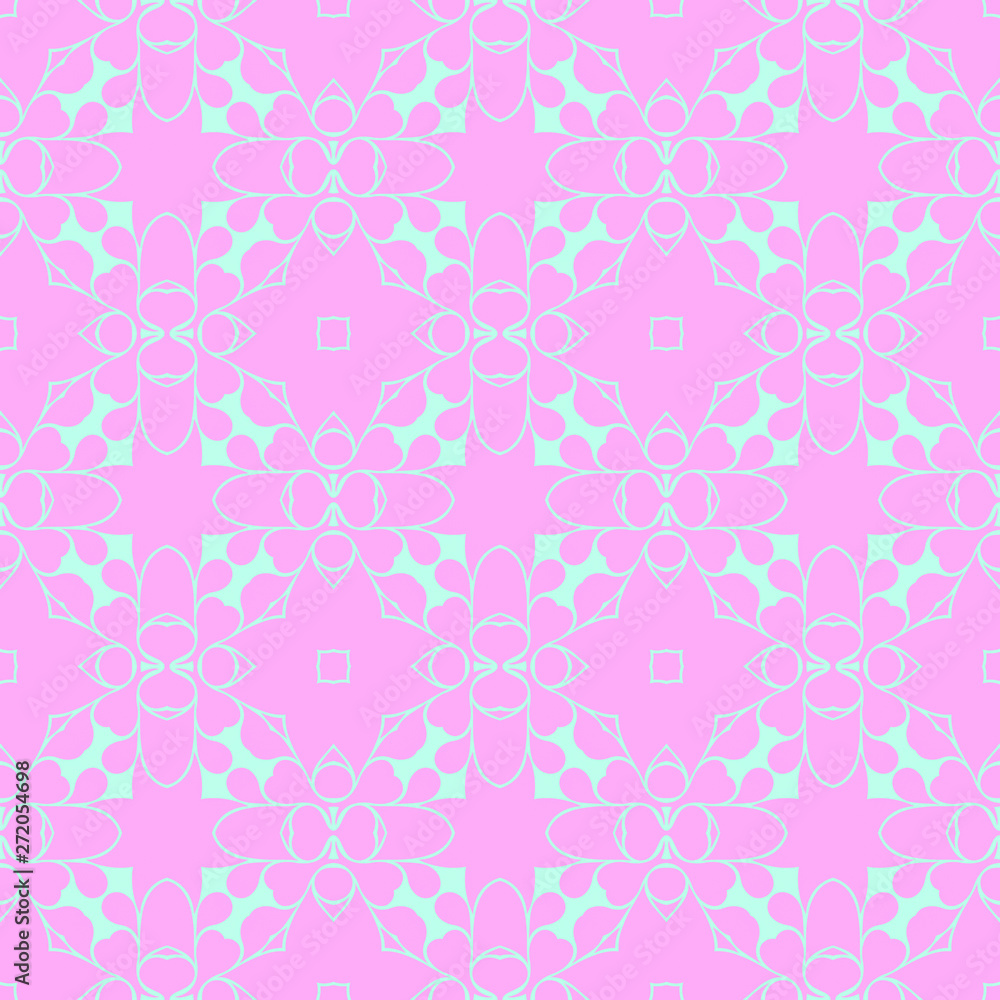 Pastel beauty pattern with floral elements